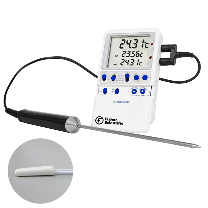 Fisherbrand™ Traceable™冷蔵/冷凍庫用高精度白金温度計